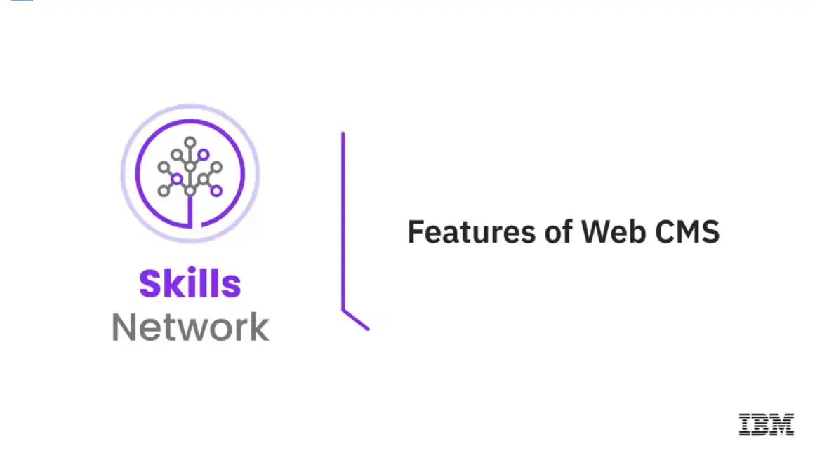 Features of Web CMS.