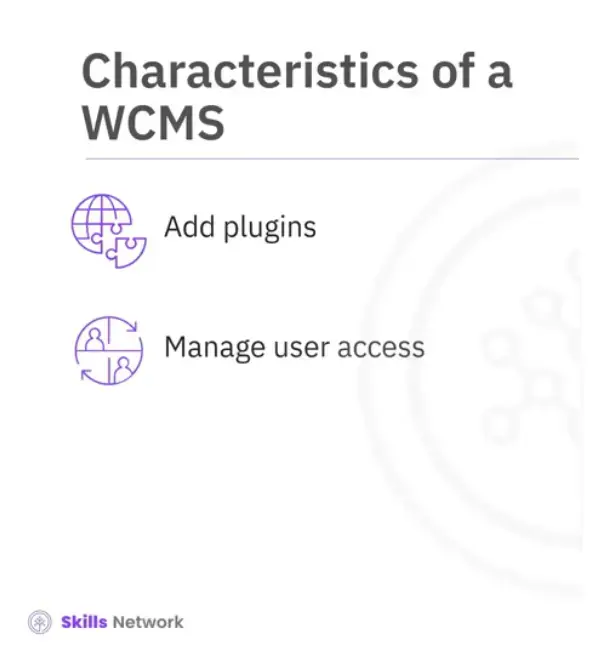 WCMS enables a user to accomplish the following additional tasks, pt 2.