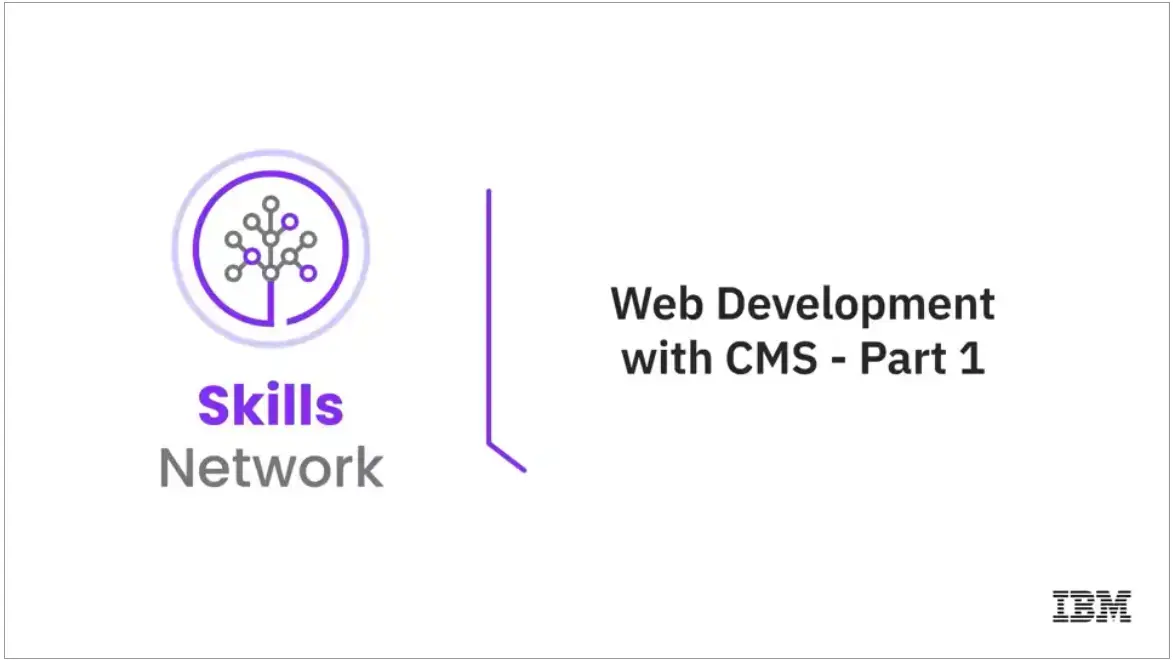 1.05a Welcome to Web development with CMS - Part 1.