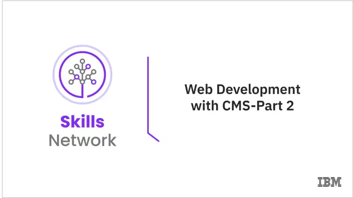 1.05b Welcome to Web Development with CMS - Part 2.