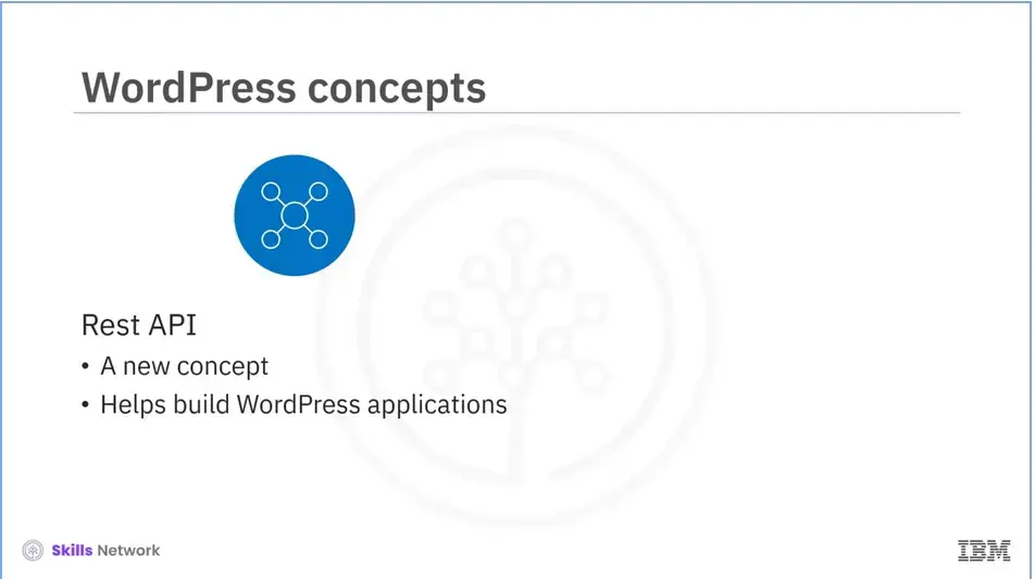 WordPress concepts: Rest API.