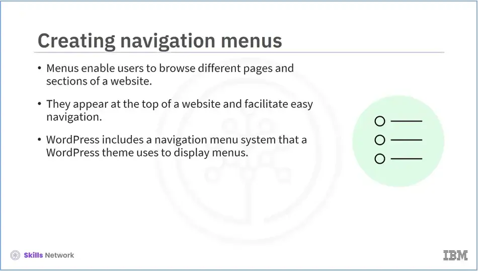 Creating navigation menus.