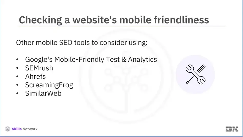 Other mobile SEO tools.