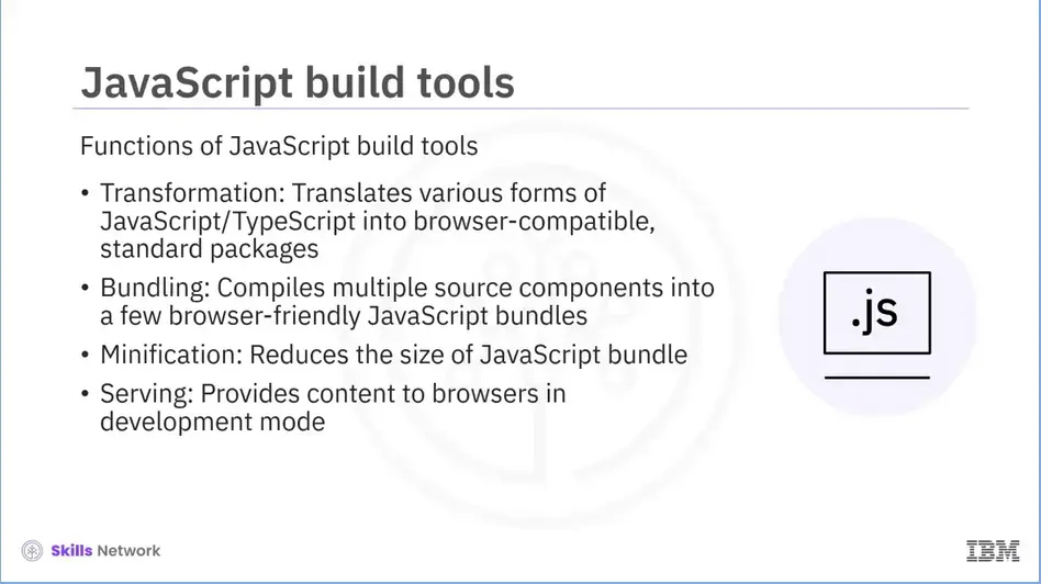 JavaScript build tools.