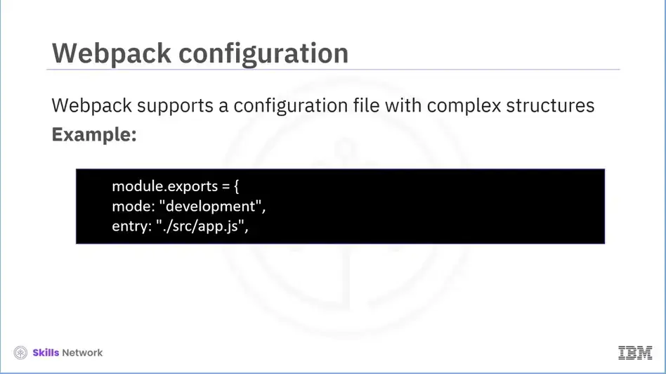 Webpack sample config file.