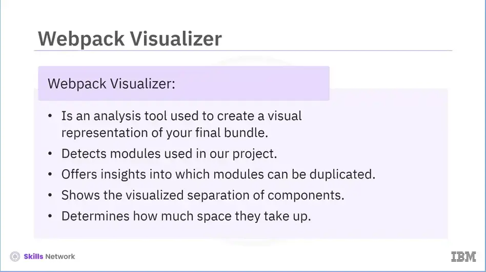 Webpack tool: Webpack Visualizer.