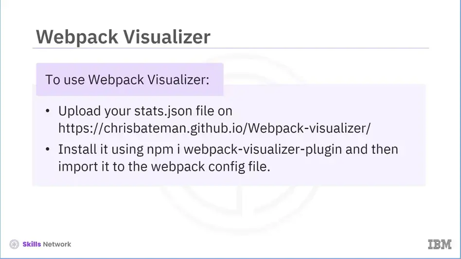 Webpack tool: Webpack Visualizer, cont'd.