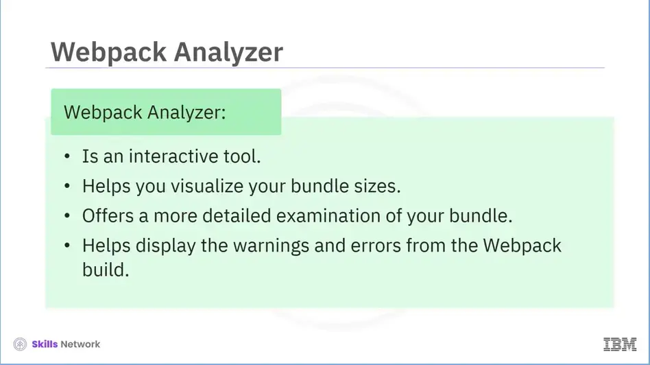 Webpack tool: Webpack Analyzer.