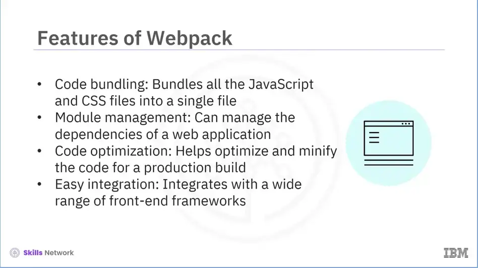 Features of Webpack, pg 2.