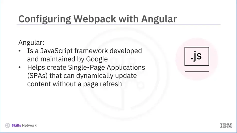 Configuring Webpack with Angular.