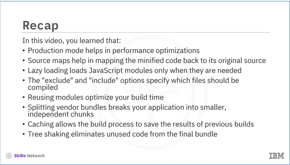 Recap (3.08): Webpack Best Practices.