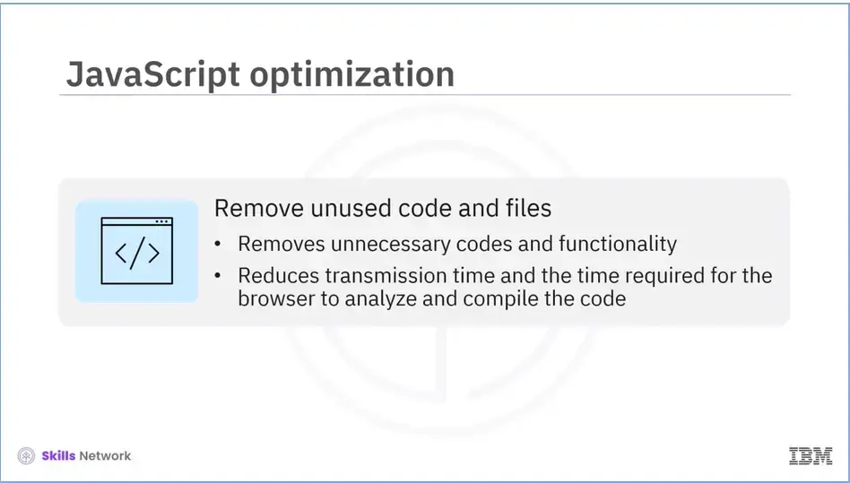 JavaScript optimization.