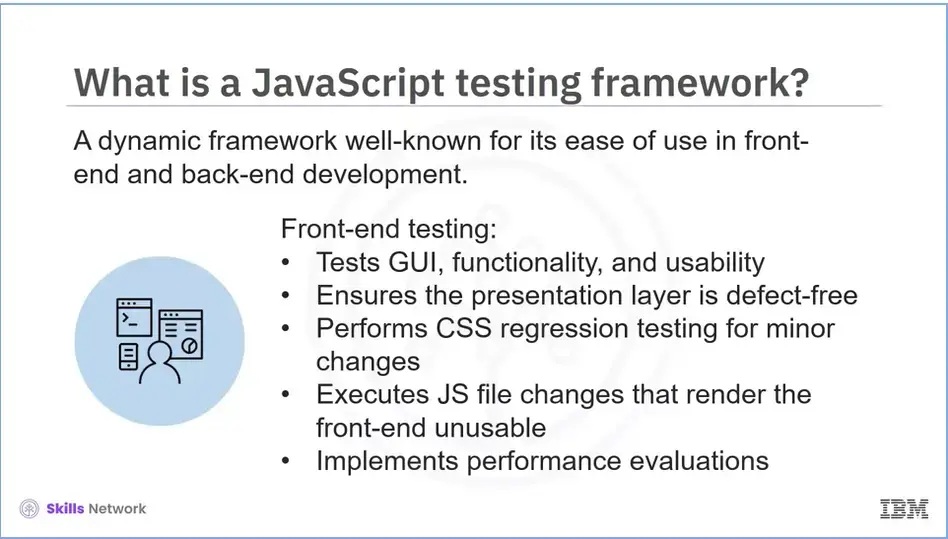 What is JavaScript testing framework?