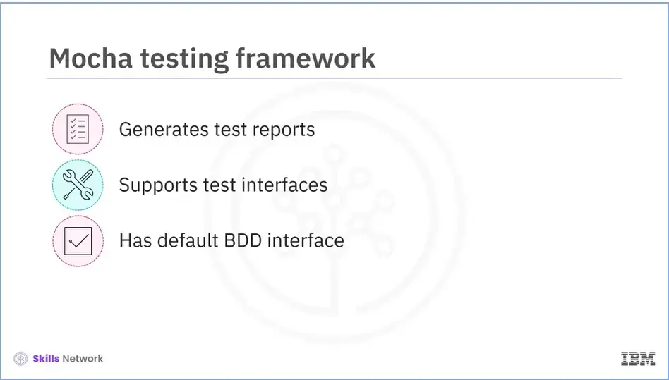 Mocha Testing Framework, cont'd.