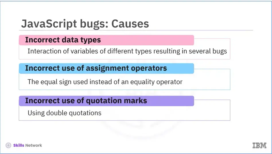 JavaScript bugs: causes, pg 2.