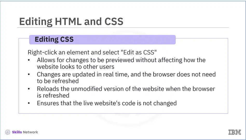 Editing CSS.