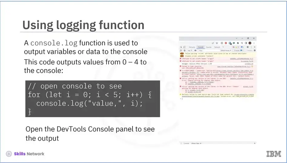 Using logging function.