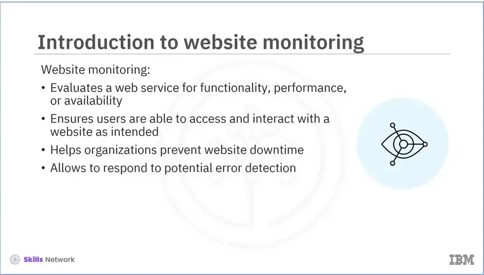 Introduction to website monitoring.